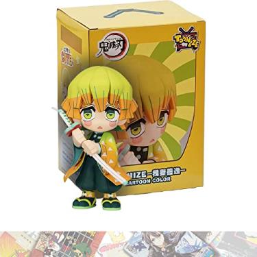 Imagem de Zenitsu Agatsuma [Cor do desenho animado]: 13 cm Estatueta de estátua Toonize empacotada com 1 cartão colecionável com tema compatível A.C.G. (0376)