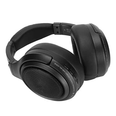 Imagem de ciciglow Fone de ouvido para jogos para PC, fones de ouvido recarregáveis, leves, dongle USB tipo C, bateria de 1000 mAh, bom isolamento sonoro (preto)