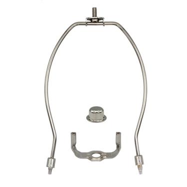 Imagem de 20cm Regular Weight Lamp Harp, Finial and Harp Base Set, Polished Nickel Finish