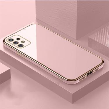 Imagem de Capa de telefone quadrada revestida para Samsung S22 Ultra S23 S21 Plus s21 FE Capa de silicone para Galaxy S 21 S22 S20 FE, rosa, para Note 10 Lite
