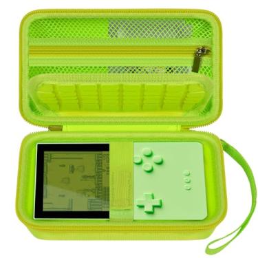Imagem de Capa rígida compatível com console de jogos portátil de bolso analógico, bolsa de armazenamento portátil para mini jogadores de videogame, cabo de carregamento e acessórios (apenas caixa) - verde
