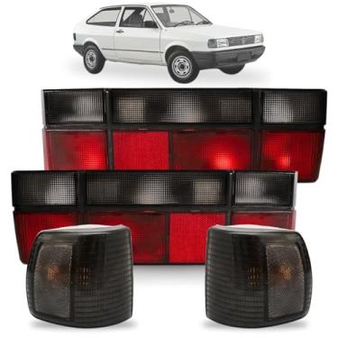 Imagem de Par Lanterna Gol Quadrado Fumê 87 à 94 + Pisca 91 92 93 94 95