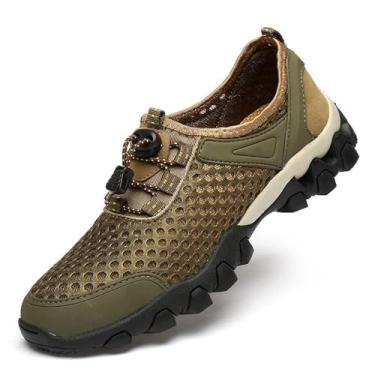 Imagem de Bestgift Tênis masculino casual Field Waders Mesh Outdoor Hiking Shoes, Café, 9