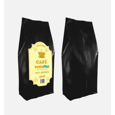 Imagem de Kit Embalagem Café+etiqueta Personalizada 16x29-1000ud 500g - Evolufle
