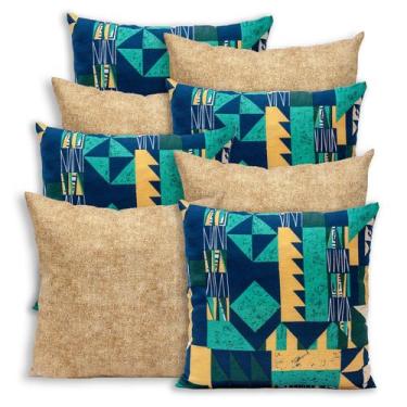 Imagem de Kit 8 Capas de Almofada Lisa e Estampada com Zíper Gorgurinho 40x40cm 