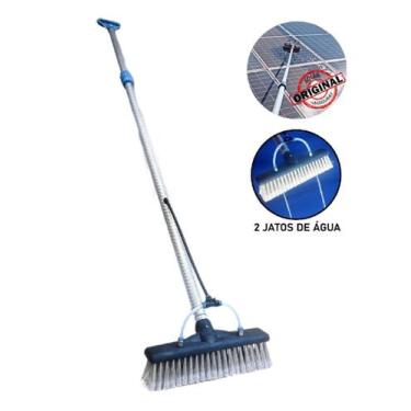 Imagem de Vassoura para lavar placa solar 2 bicos com cabo - Solar Vassouras, 2 