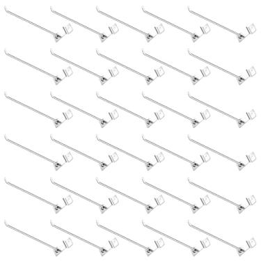 Imagem de Waltool Conjunto de 40 peças de ganchos de painel de slatwall, organizador de quadro de metal para pendurar na parede, ganchos para pendurar na parede, loja, varejo (20 cm)