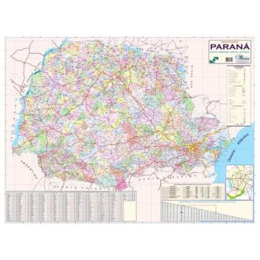 Imagem de Mapa Do Estado do Paraná Rodoviário Turístico Político Atual - Multima