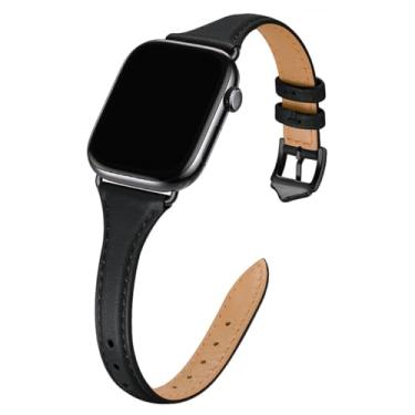 Imagem de WFEAGL Pulseira feminina de couro para Apple Watch Ultra, SE, SE2 e séries 10, 9, 8, 7, 6, 5, 4, 3, 2 e 1 de 41 mm, 40 mm, 38 mm e 42 mm (série 10)