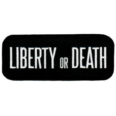 Imagem de Liberty Or Death Embroidered Patch Patriotic American Iron-On Emblem