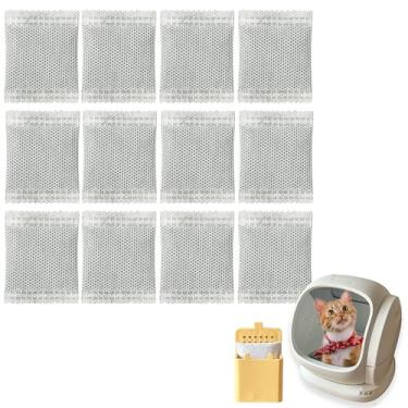 Imagem de Pacote com 12 refis de filtros de carvão ativado para caixa de areia automática Meowant, eliminador de odores de animais de estimação para caixa de areia de gato autolimpante Meowant