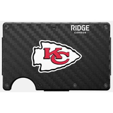 Imagem de The Ridge NFL Edition, carteira masculina minimalista de metal de alumínio – bloqueio RFID, elástico, bolso frontal fino para cartão de crédito com alça para dinheiro e um clipe de dinheiro adicional