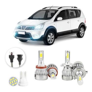 Imagem de Lampadas Led Nissan Livina 2009 A 2014 H11 H4 20000lm - V10, Branco