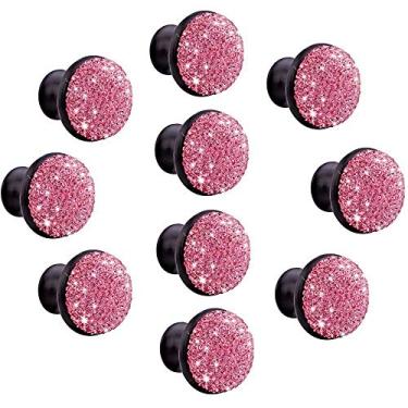 Imagem de Puxadores de porta de cristal coloridos em forma de cogumelo de 35 mm puxadores de gaveta de vidro puxadores de porta de cristal decorativos puxadores de diamante com parafusos para gavetas de armário