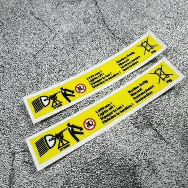 Imagem de Adesivo Warning Car Styling Turn Off High Beam Voltage Instrução Decalque para decoração de interiores automotivos, 2 peças