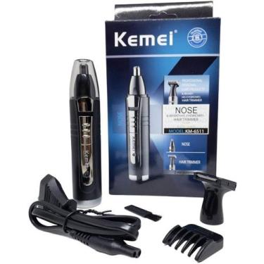 Imagem de Kit Aparador De Pelos Do Nariz E Corte Cabelo E Barba Kemei KM6511