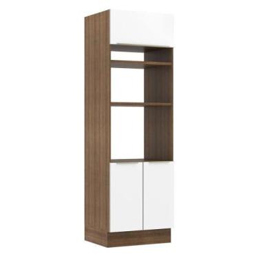 Imagem de Torre Quente 70 Cm 3 Portas Rustic/Branco Veludo - MADESA