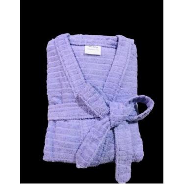 Imagem de Roupão Atoalhado Adulto 100% Algodão Briza Lilas (4008) Tam GG