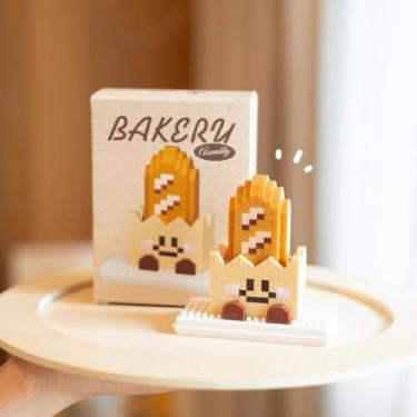 Imagem de QMEAKMONY Mini Building Blocks ‌Bread‌ Sets Cute Micro Mini ‌Bread‌ Building Bricks for Adults Micro Nano Bricks Perfect Party Favors for Teenagers. (Baguette,285 Pcs)