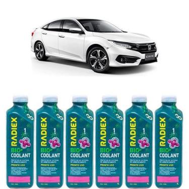 Imagem de Kit aditivo radiador bio coolant pronto para uso rosa - honda civic - 