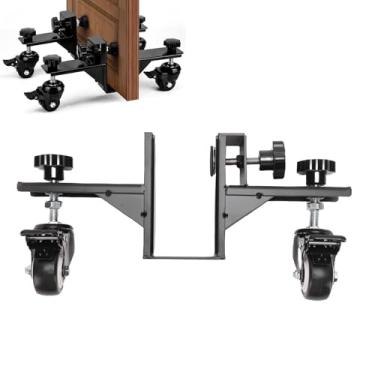 Imagem de Luqeeg Carrinho de Porta para 1 a 2-3/8 Polegadas, Ferramenta de Instalação de Porta Ajustável, Carrinho de Painel Elevável de Aço com Rodas para Mover Gesso Compensado OSB