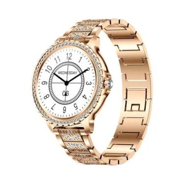 Imagem de Relógio Inteligente Feminino Com Tela AMOLED HD Monitoramento De Saúde