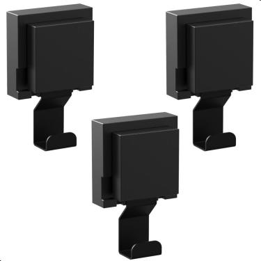 Imagem de Kit 3 Cabide De Parede Gancho Com Ventosa Preto Max