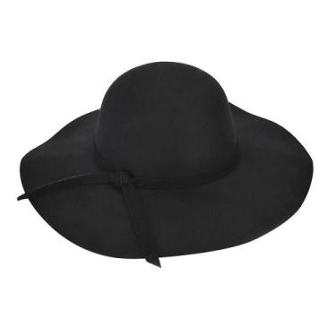 Imagem de Moda Feminina Ladies Floppy Wide Brim Lã Feltro Bowler Praia Chapéu Su
