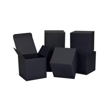 Imagem de Caixas de presente de papel preto HUAPRINT 10x10x10 cm 24 unidades