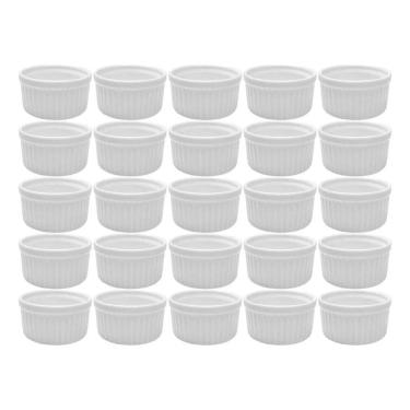 Imagem de 2X Kit 20X Ramekin Porcelana 40Ml Molheira Recipiente Pequen