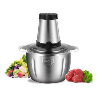 Imagem de Máquina De Moer Carne Inox Moedor Doméstica Potente 3 Litros - Alwy