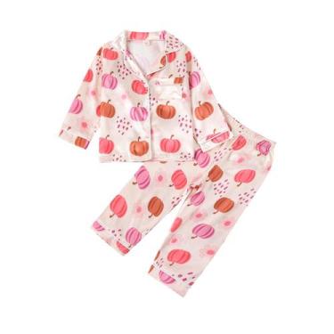 Imagem de Conjunto de pijama Fsadfeas Kids Girls Satin Halloween 3-4 anos