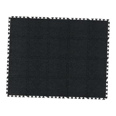 Imagem de UGPLM Tapete de tambor com absorção de som, 20 peças, 30x30 cm, à prova de som, para sala de musculação, piso de academia, 1 cm de espessura, Preto