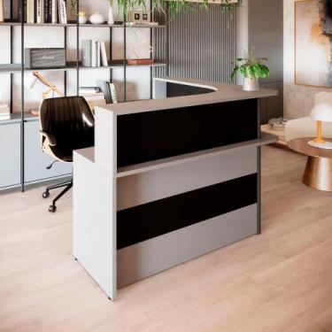 Imagem de Balcão Recepção em L e Gaveteiro Suspenso com 2 Gavetas F5 - F5 Office