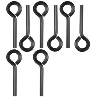 Imagem de Fyntave 8 peças de chave sextavada padrão preta de 7/81.3 cm com laço completo de metal Allen chave chave de porta estilo anel de chave de cachorro conjunto de chaves sextavadas padrão para