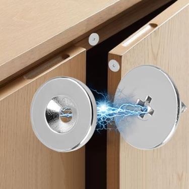 Imagem de 1 conjunto de travas magnéticas ocultas para porta, gaveta, armário de armazenamento, trava de celeiro, acessórios de ferragens para casa
