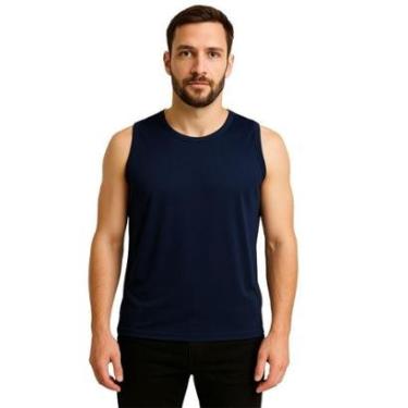 Imagem de Camiseta Regata Masculina Lisa Dry Academia Fit-Masculino