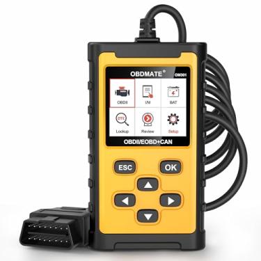 Imagem de OBDMATE Scanner de carro, 2025, novo leitor de código de motor de verificação atualizado, ferramenta de diagnóstico OBDII, códigos de leitura e transparência, impressão sem fio | Teste de tensão da