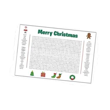 Imagem de Bothyi Pôster de caça-palavras natalino, atividade natalina grande, fácil de montar, jogo criativo de palavras cruzadas para parede no Dia de ação de