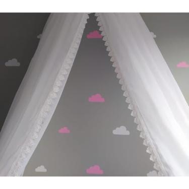 Imagem de Mosquiteiro Voil Guipir para Dossel de Parede - Elegante, com Renda Guipir e Vedação Eficiente contra Insetos