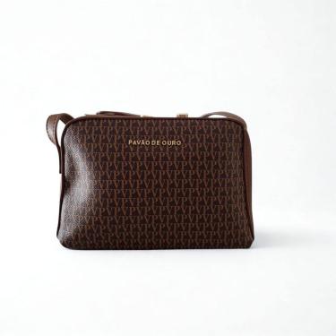 Imagem de Bolsa feminina transversal pequena Pavão de Ouro