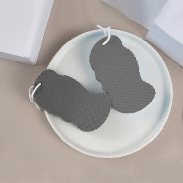 Imagem de 1 peça esponja de banho 3D com padrão de escama de peixe - espuma bem, amigo da pele e indolor, cinza