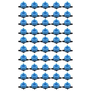 Imagem de Dualoai Conjunto de 50 gotejadores com compensação de pressão e anti-entupimento para irrigação por gotejamento em plantas agrícolas.