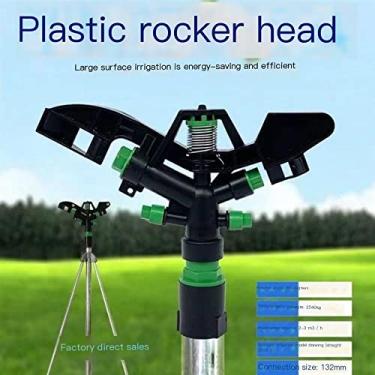 Imagem de XMGKMN Ferramentas de irrigação agrícola fáceis de instalar atomizadas, irrigador de vegetais, irrigador de gramado, aspersor rotativo automático (tamanho: preto, quatro bicos)