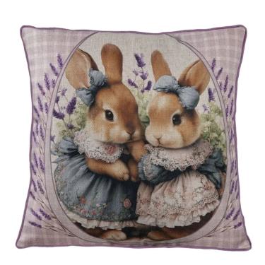 Imagem de Almofada De Páscoa Poesia Irmãs Coelho 499175 40cm