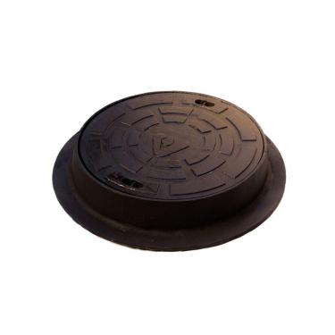 Imagem de Tampa Tampão De Chão Redondo Simples De Ferro Fundido 60Cm