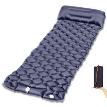 Imagem de 190 cm x 60 cm x 5 cm, Colchao Camping, Colchão Inflável Solteiro, Colchao Inflavel Camping, Colchonete Inflavel