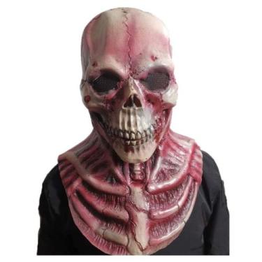 Imagem de Máscara Bloody Skeleton Latex Face Cosplay Costume Pr - yiweisai