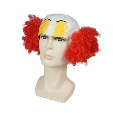 Imagem de Máscara Red Hair Jokers Headgear, festa, látex, fantasia de cosplay - 