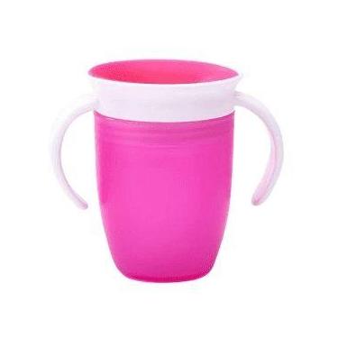 Imagem de Copo 360º Silicone 180Ml com Alça Anti Vazamento Transição Treinamento